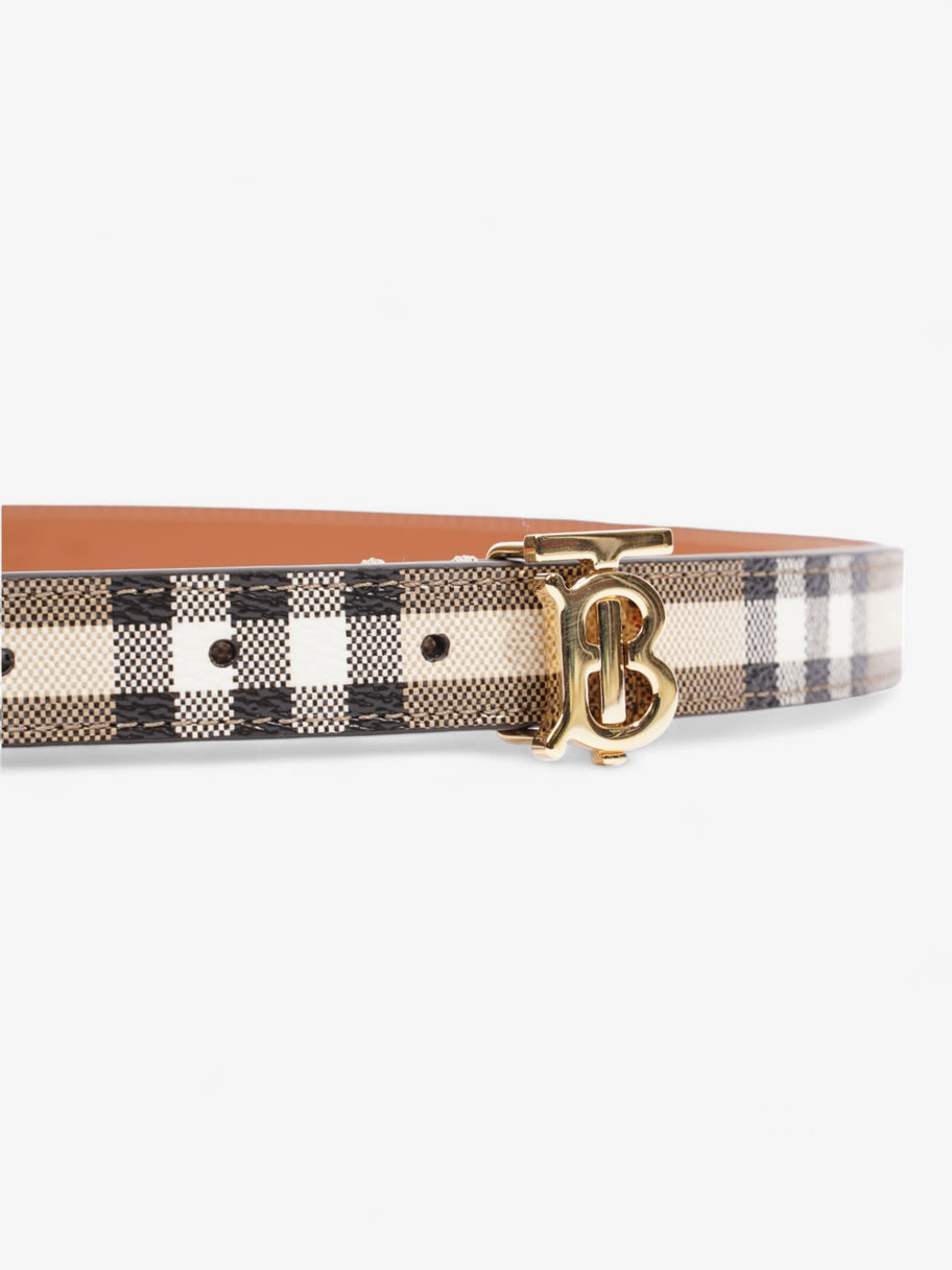 Burberry TB Belt Vintage Check / Gold Canvas Medium - 101cm Image 4