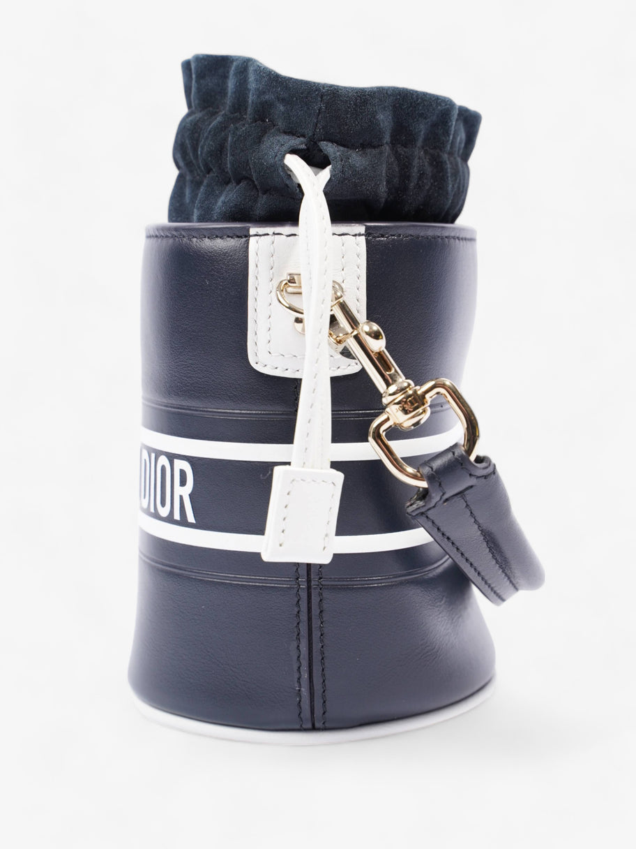 Micro Bucket Navy Calfskin Leather Image 3