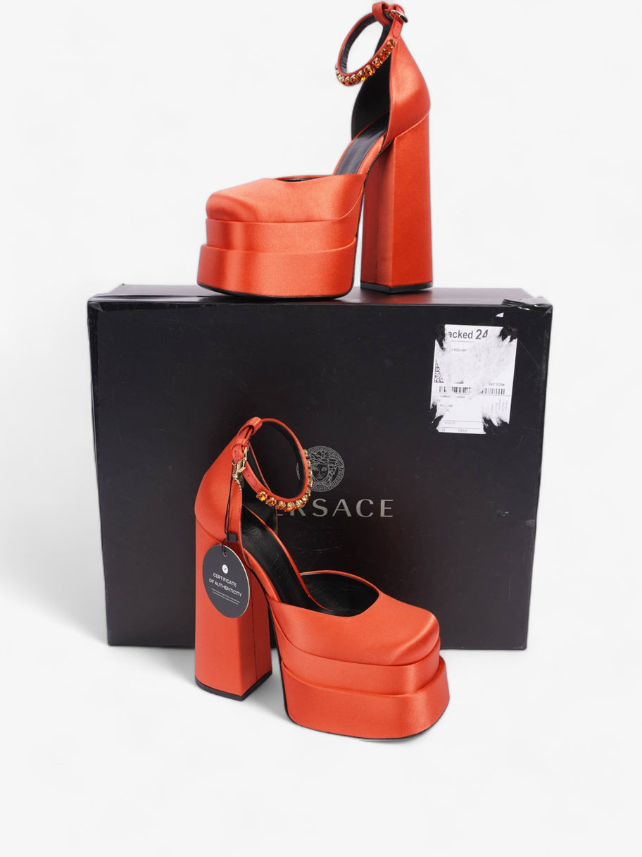 Versace Medusa Aevitas Platform Pumps Red Nylon EU 36 UK 3 Image 11