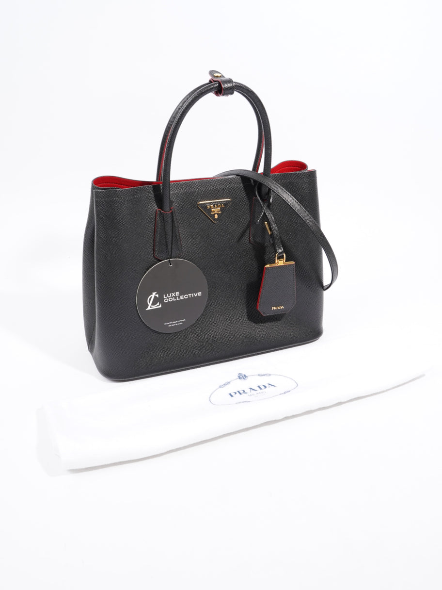 Prada Double Tote Black Saffiano Leather Medium Image 10