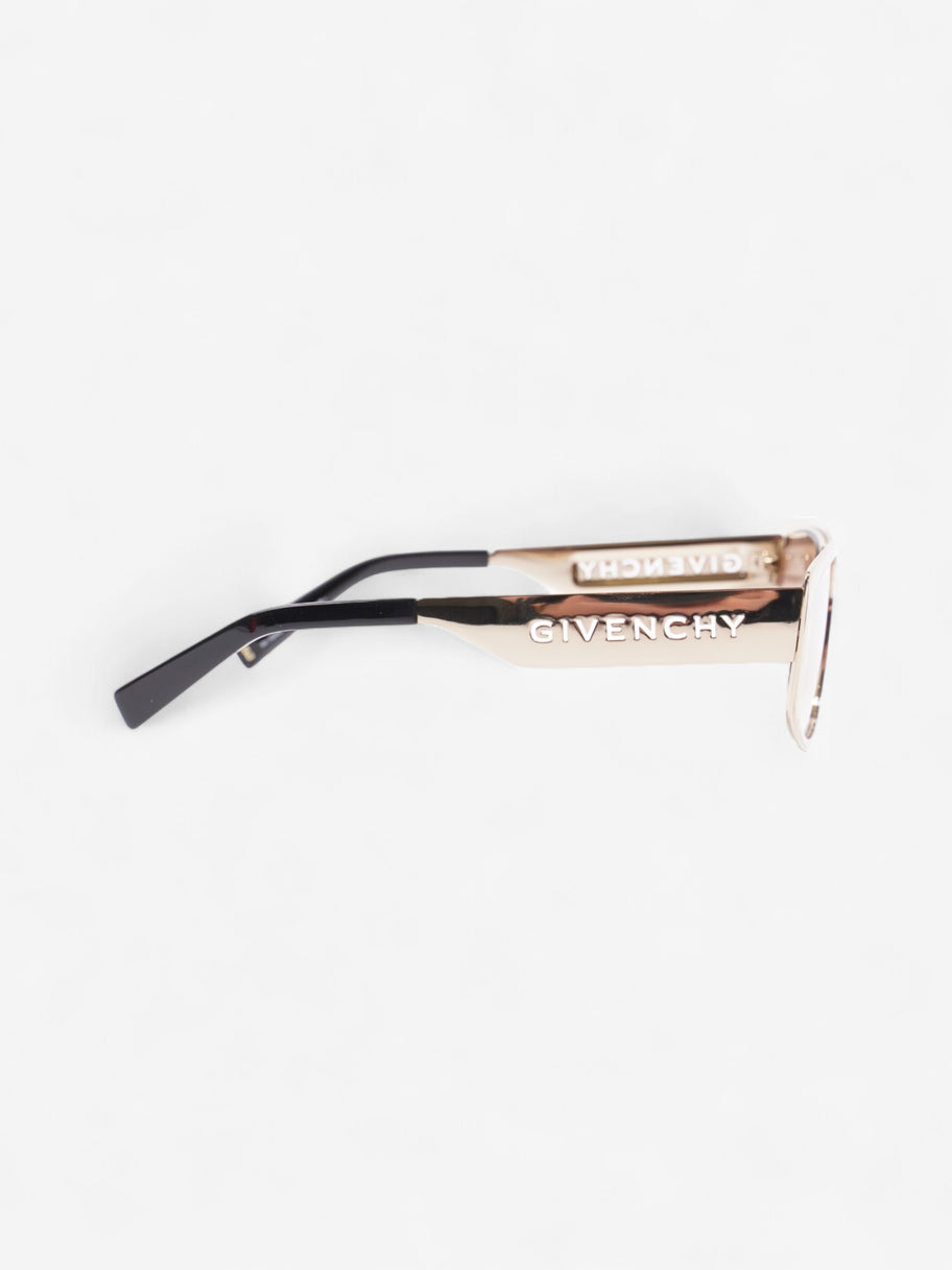 Givenchy Cut Out Sunglasses Gold / Black Acetate 145mm Image 4