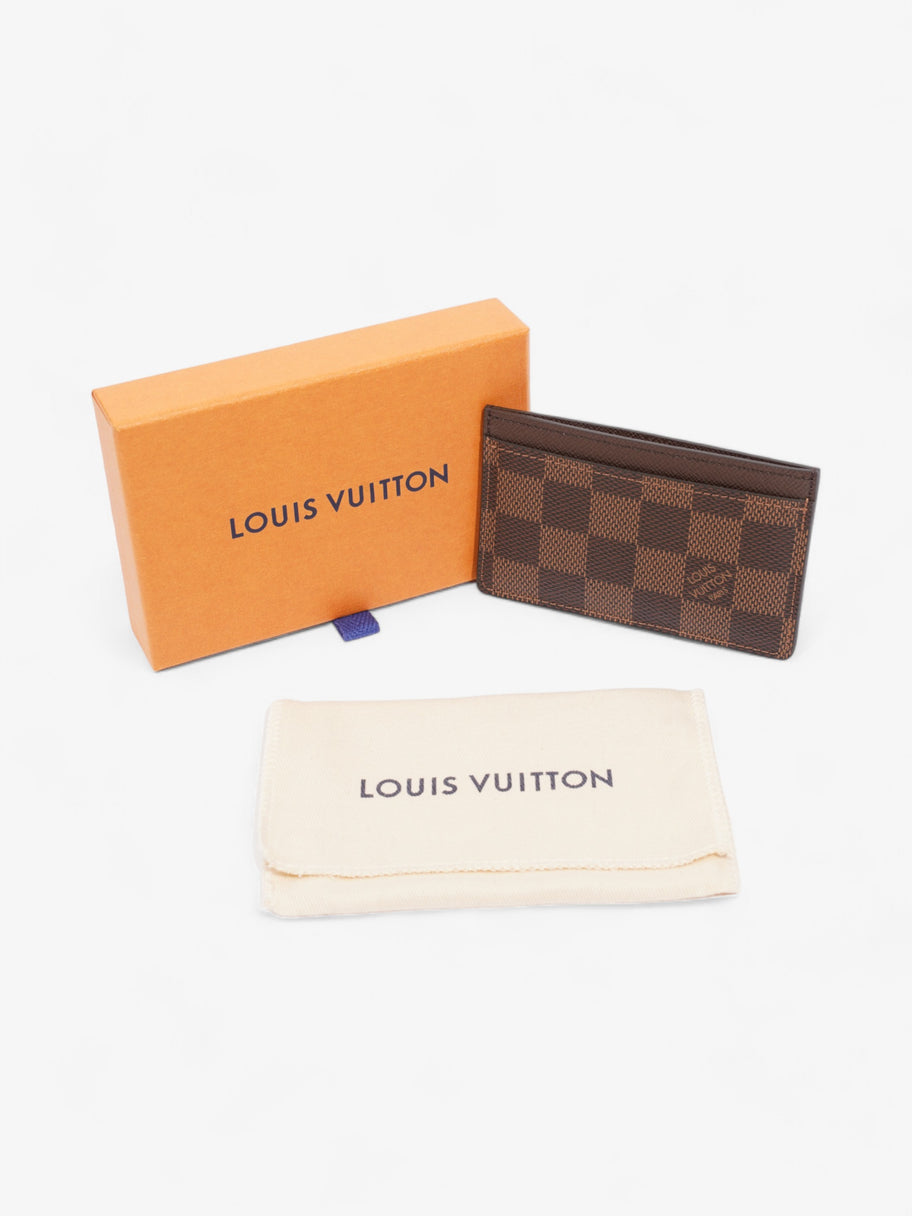 Louis Vuitton Card Holder Damier Ebene / Brown Coated Canvas Image 5