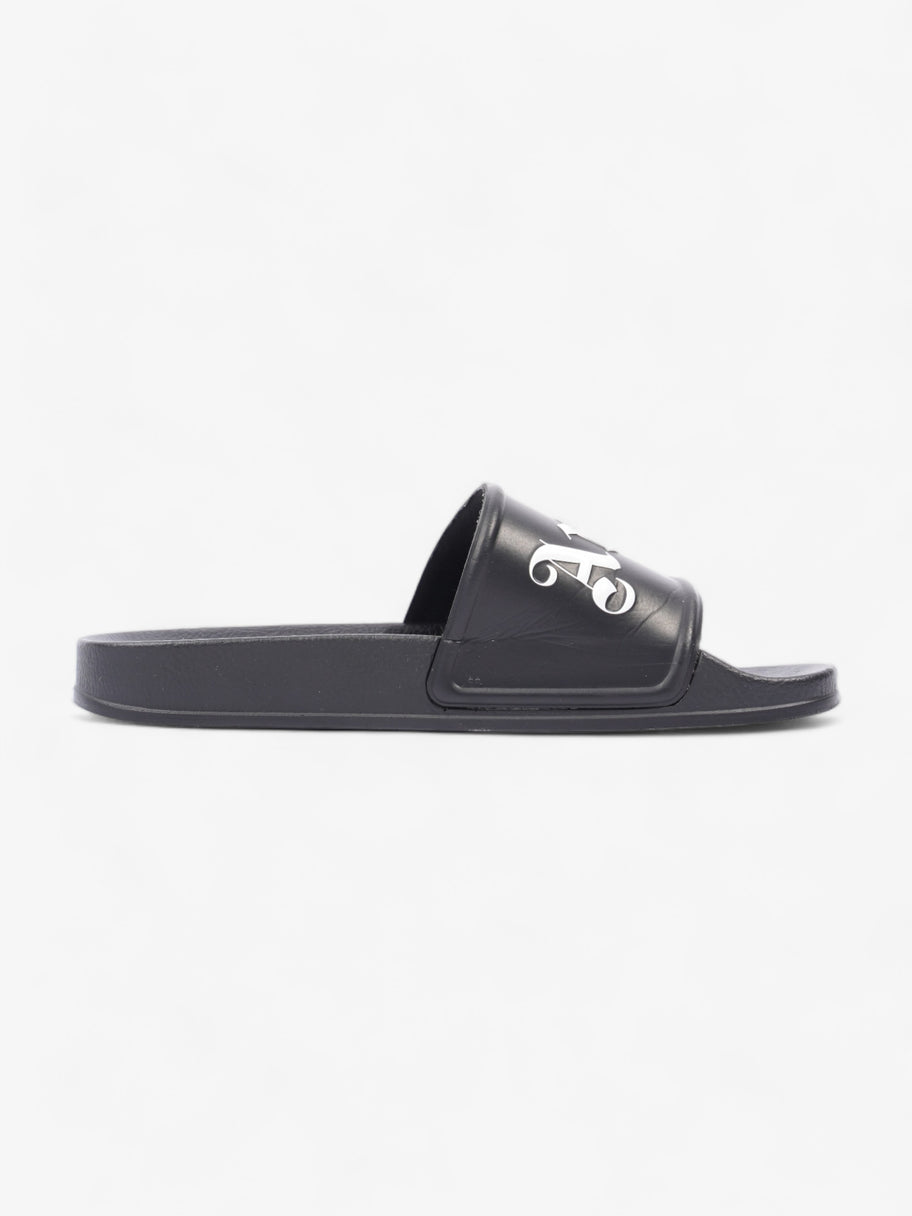 Palm Angels Pool Slides Black / White Logo Rubber EU 38 UK 5 Image 4