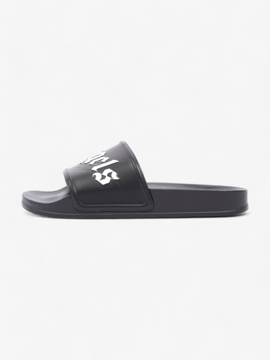 Palm Angels Pool Slides Black / White Logo Rubber EU 38 UK 5 Image 5