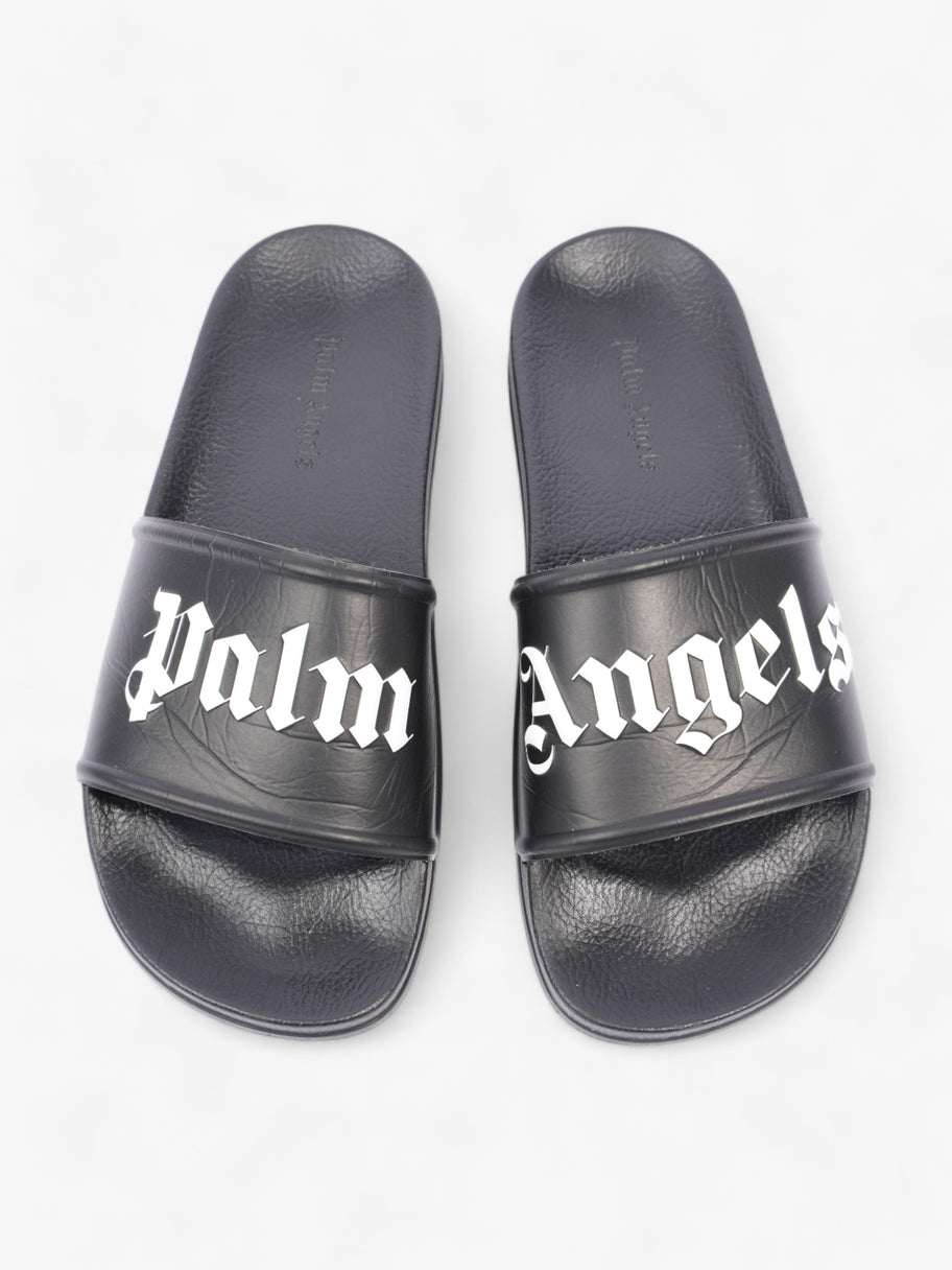 Palm Angels Pool Slides Black / White Logo Rubber EU 38 UK 5 Image 8