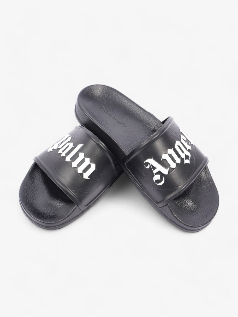 Palm Angels Pool Slides Black / White Logo Rubber EU 38 UK 5 Image 9