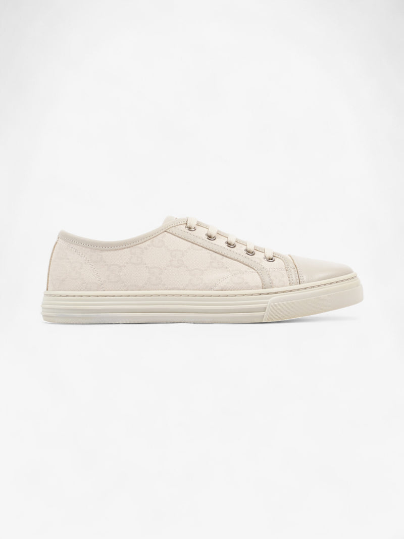  Gucci GG Low Top Sneaker Cream Canvas EU 38 UK 5