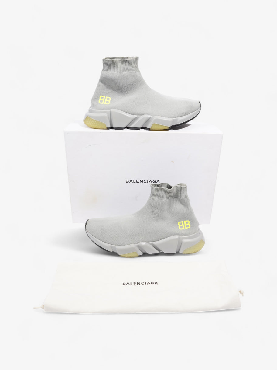 Balenciaga Speed Clear Sole Grey / Yellow Cotton EU 40 UK 7 Image 10