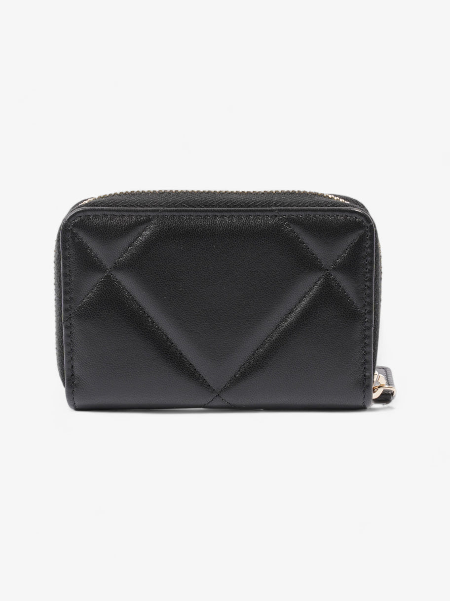 19 Zip Around Cardholder Black Lambskin Leather Image 2