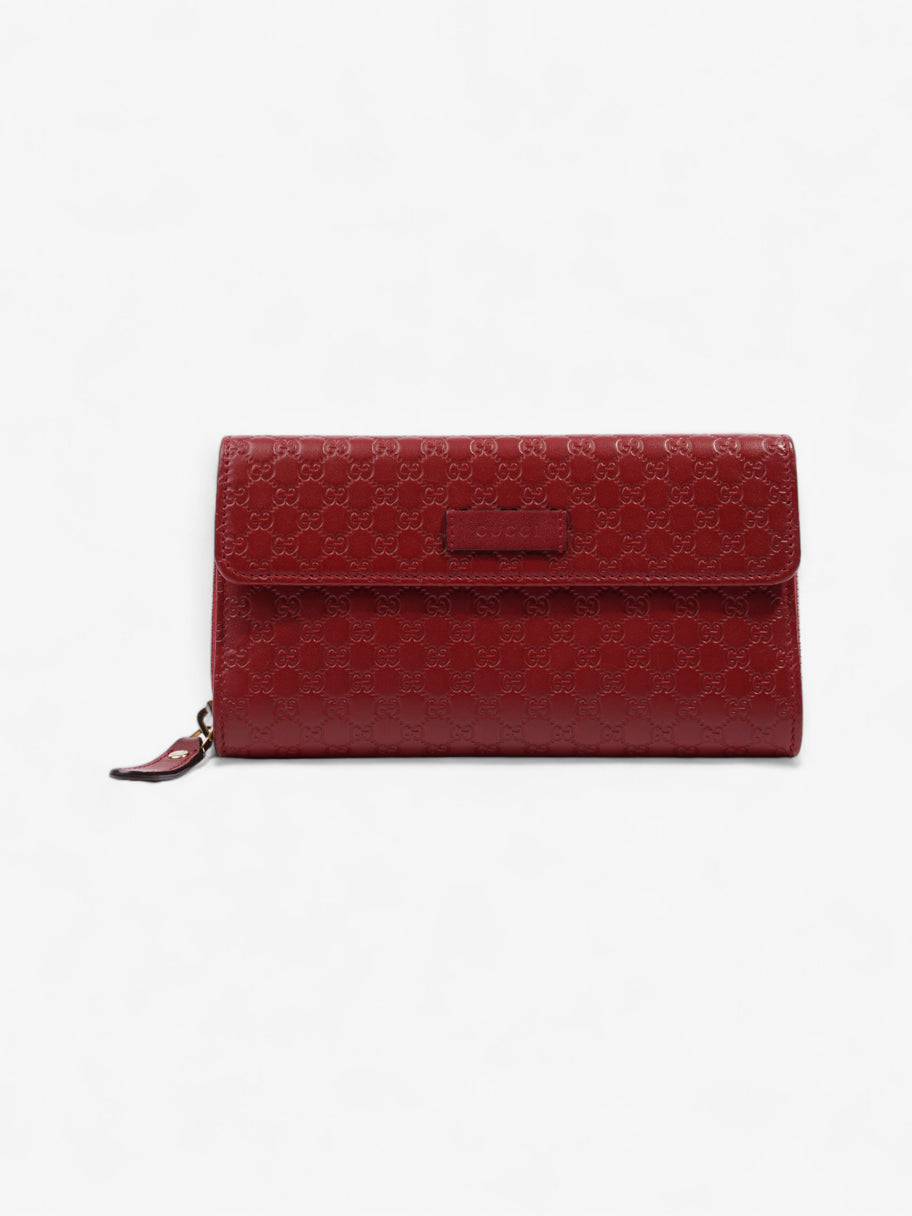 Gucci Soft Microguccissima Continental Wallet Red Leather Image 1