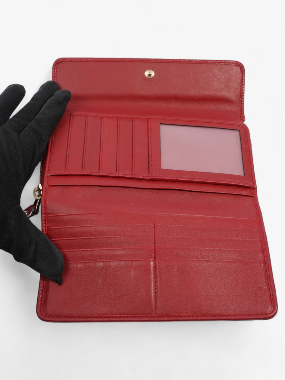 Gucci Soft Microguccissima Continental Wallet Red Leather Image 5