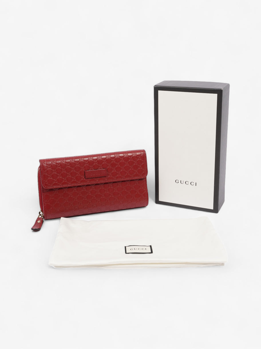 Gucci Soft Microguccissima Continental Wallet Red Leather Image 7