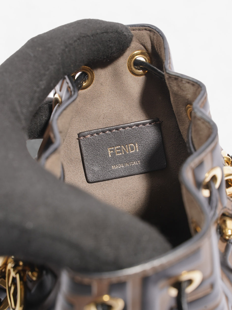 Fendi Mon Tresor Brown  / Black Calfskin Leather Mini Image 8