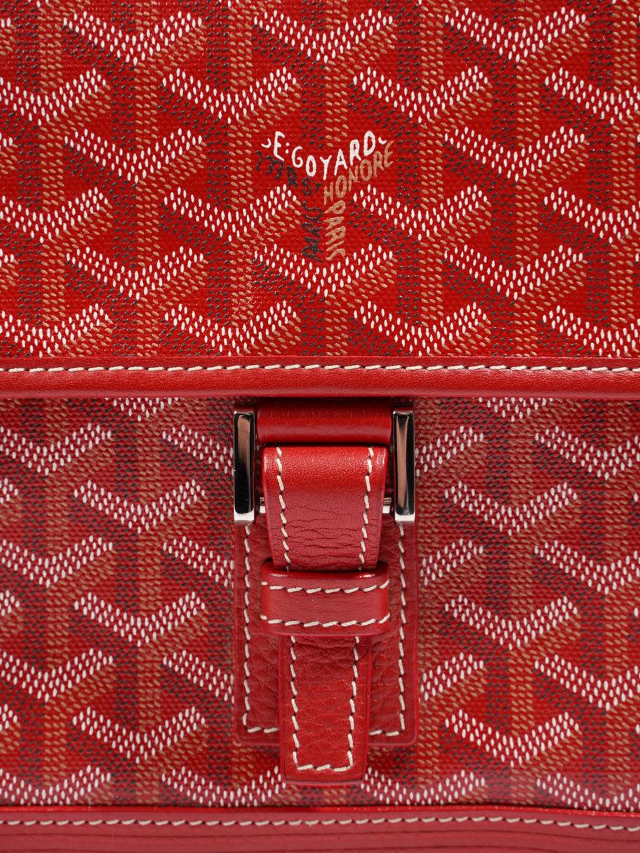 Goyard Grand Bleu Rouge Coated Canvas MM Image 7