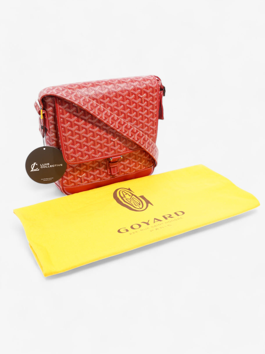 Goyard Grand Bleu Rouge Coated Canvas MM Image 10