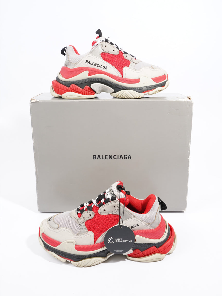 Balenciaga Triple S Sneaker Red / Grey Mesh EU 36 UK 3 Image 10