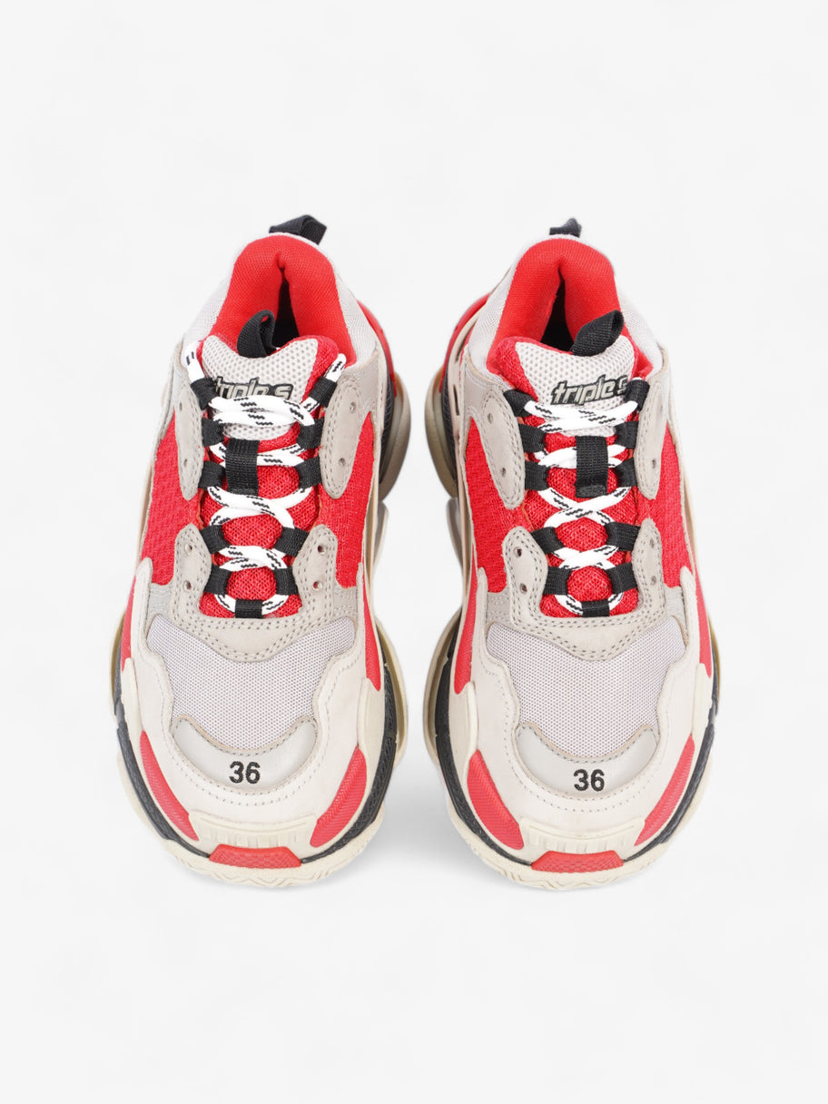 Balenciaga Triple S Sneaker Red / Grey Mesh EU 36 UK 3 Image 8