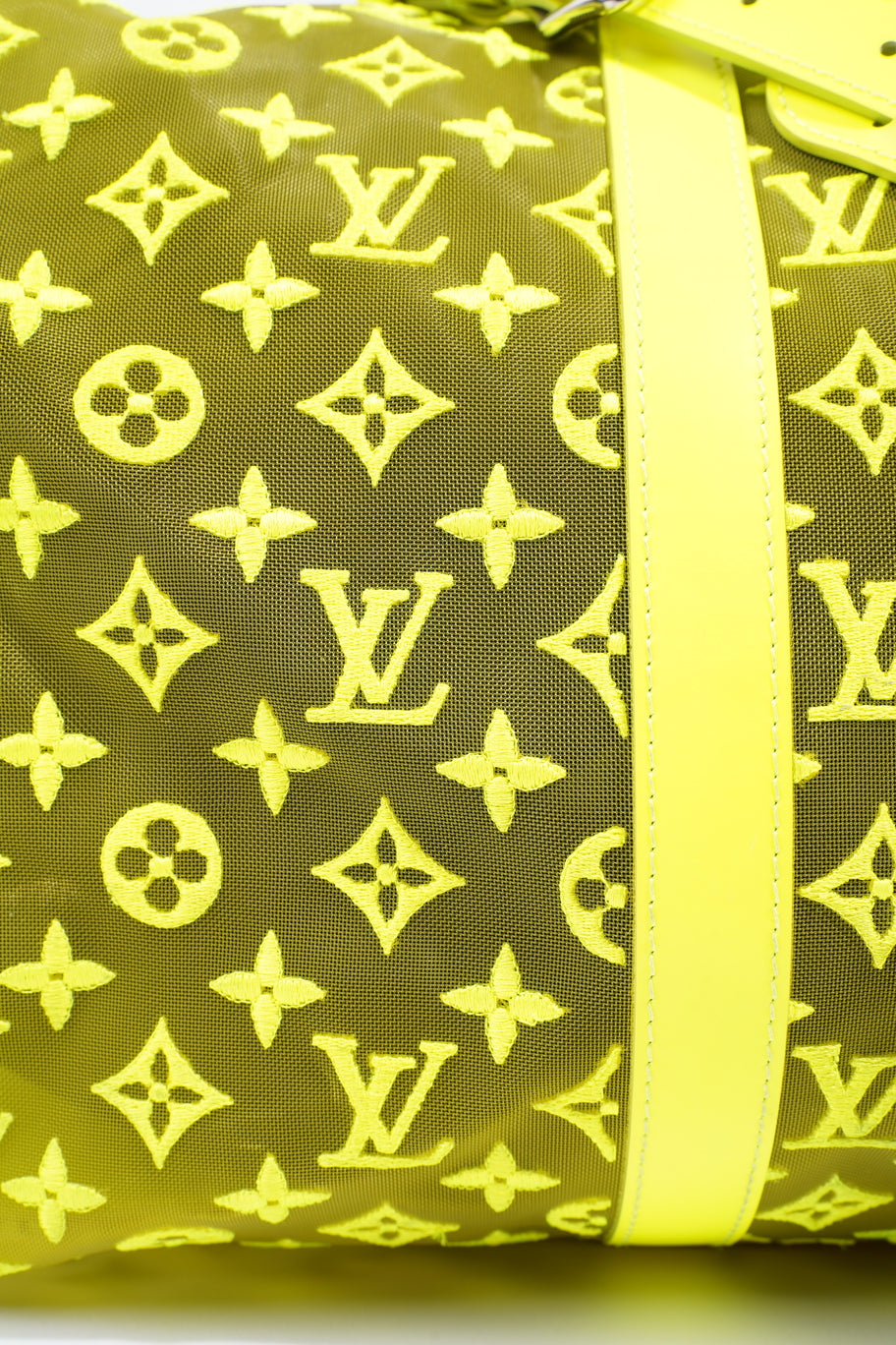 Louis Vuitton Keepall 50 Yellow Monogram Mesh Image 3