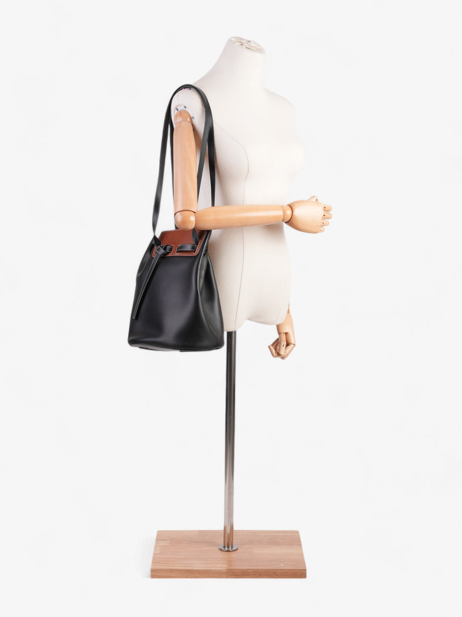 Loewe Lazo Bucket Bag Black / Brown Leather Image 2