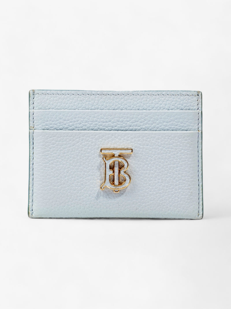  Burberry TB Card Holder Light Blue Grained Leather