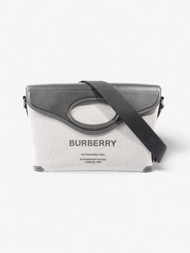  Burberry Horseferry Print Grey / Black Canvas