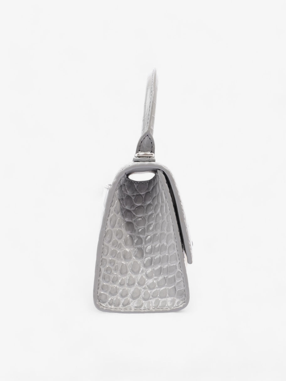 Balenciaga Hourglass Grey Embossed Leather Small Image 5