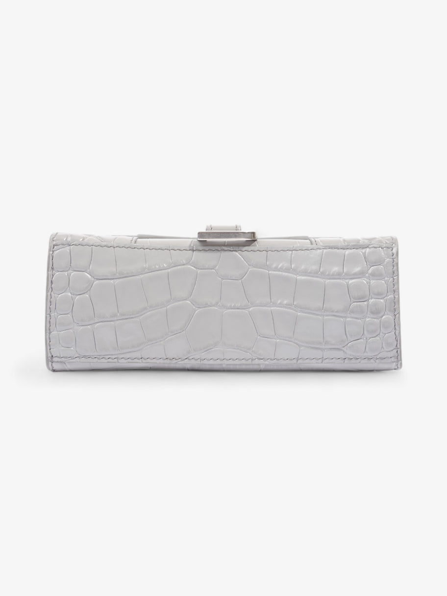 Balenciaga Hourglass Grey Embossed Leather Small Image 6