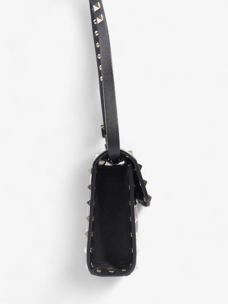 Valentino Rockstud Flap Black Leather Small Image 5