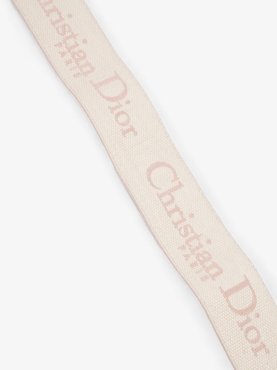 Christian Dior Embroidered Strap Beige / Rose Canvas Image 3