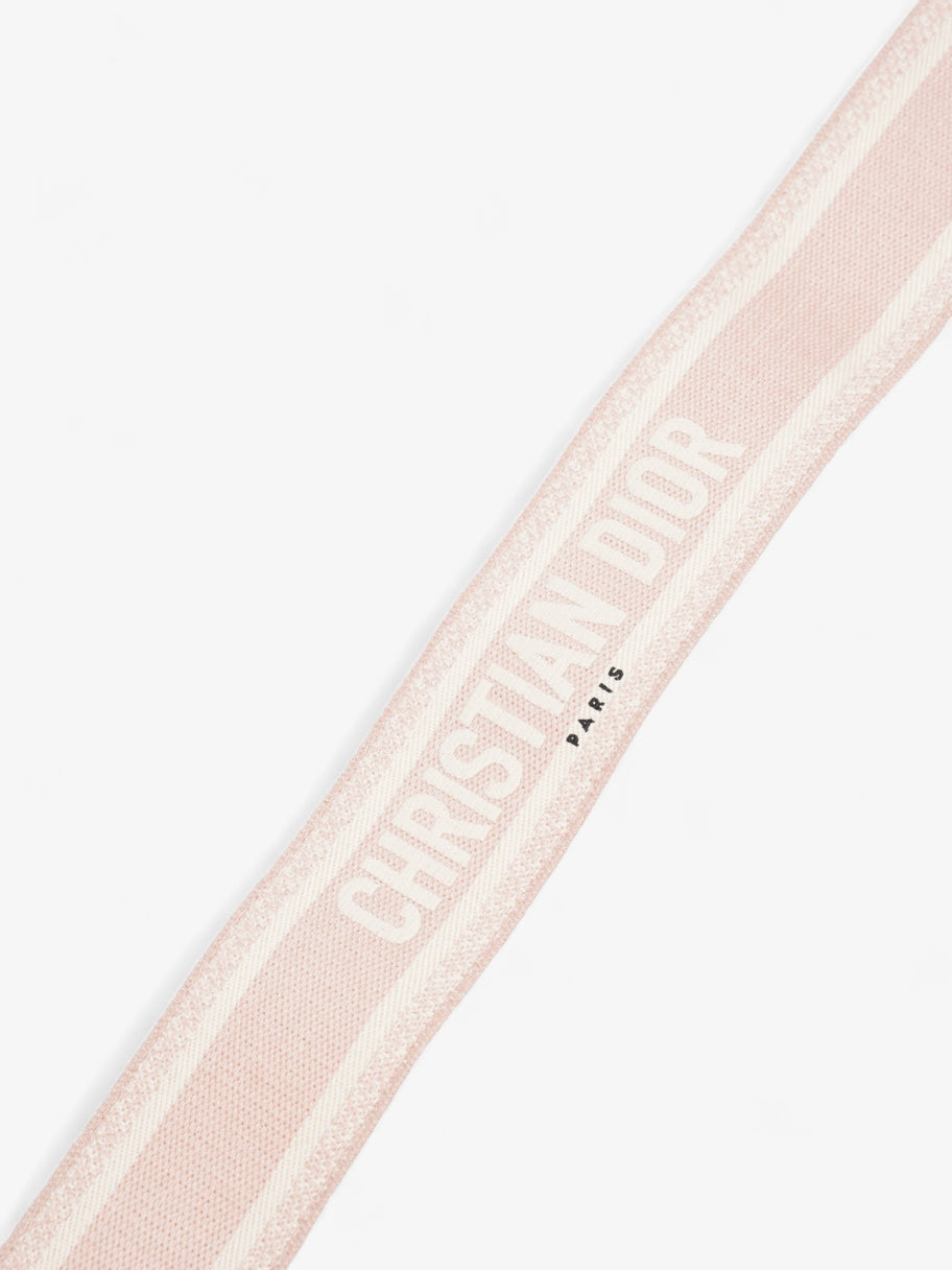 Christian Dior Embroidered Strap Beige / Rose Canvas Image 4