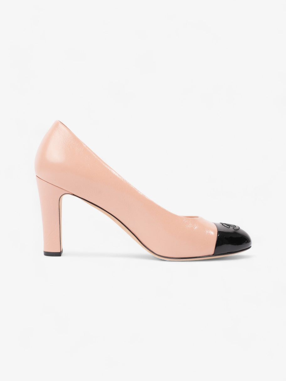 Chanel CC Two Tone Pumps 85mm Pink / Black Calfskin Leather EU 39 UK 6 Image 4