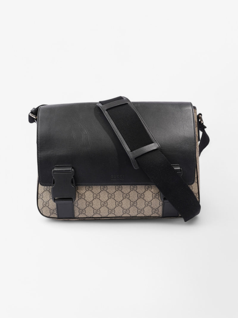  Gucci Messenger Bag GG Supreme / Black Coated Canvas