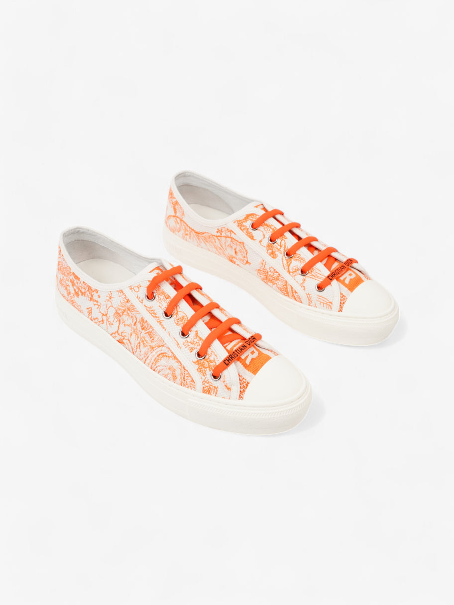 Christian Dior Walk'n'Dior Sneaker White  / Orange Canvas EU 41 UK 8 Image 2