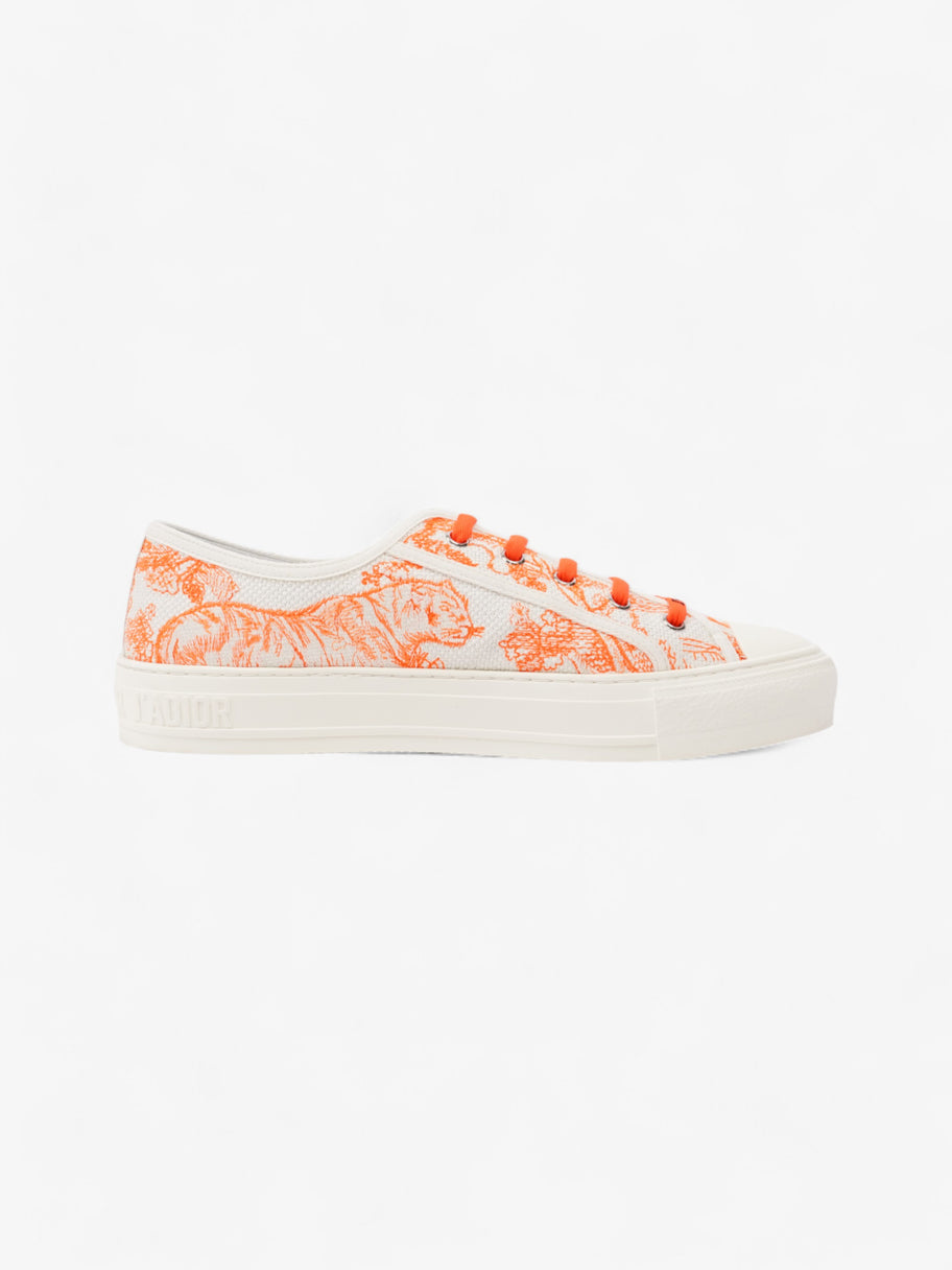 Christian Dior Walk'n'Dior Sneaker White  / Orange Canvas EU 41 UK 8 Image 4