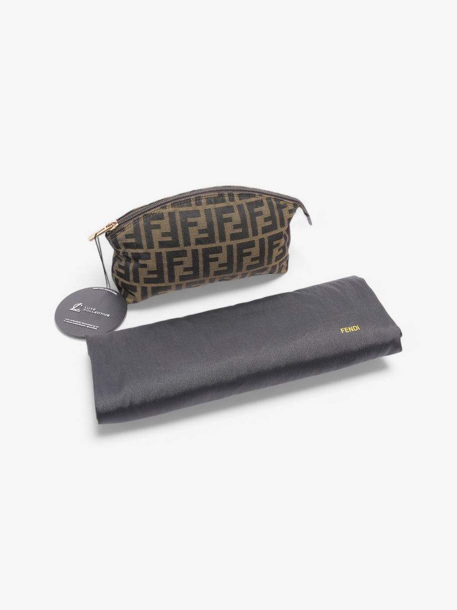 Fendi FF Pouch Black / Brown Canvas Image 8