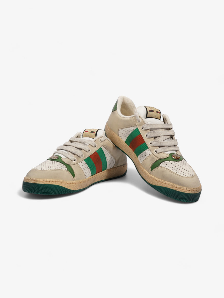 Gucci Screener GG Sneakers Beige / White / Green Leather EU 42.5 UK 8.5 Image 9