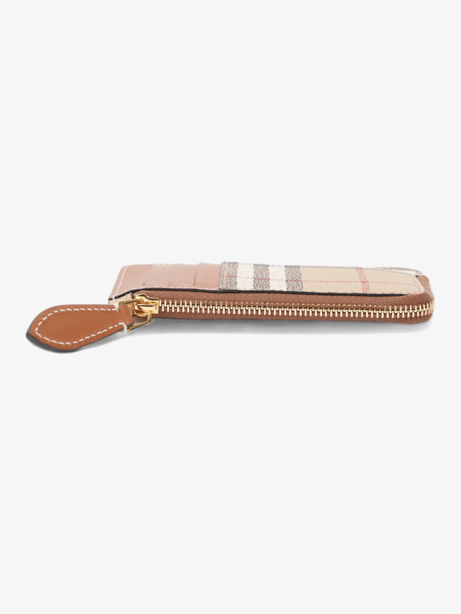 Burberry Check Zip Half Card Case Archive Beige Coated Canvas Image 6