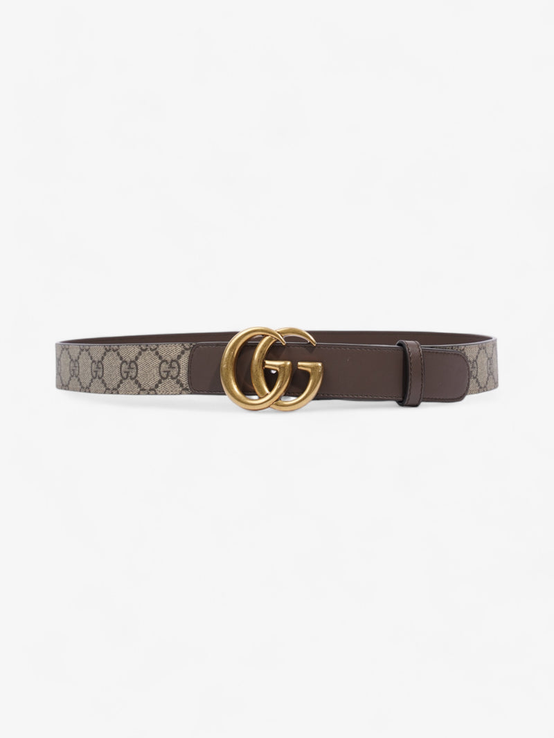  Gucci GG Marmont Belt GG Supreme / Brown / Gold Canvas 85cm / 34