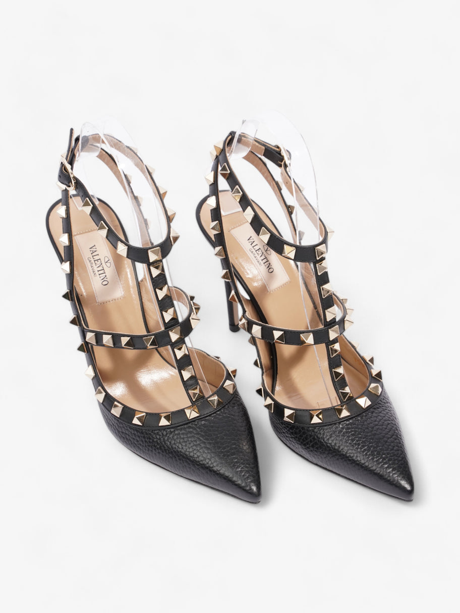 Valentino Rockstud Heels 100 Black / Gold Leather EU 37.5 UK 4.5 Image 8