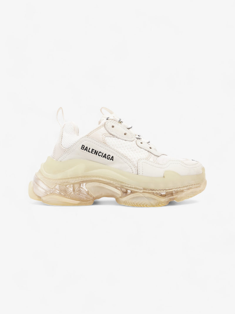  Balenciaga Triple S Clear Sole White  / Black Mesh EU 37 UK 4