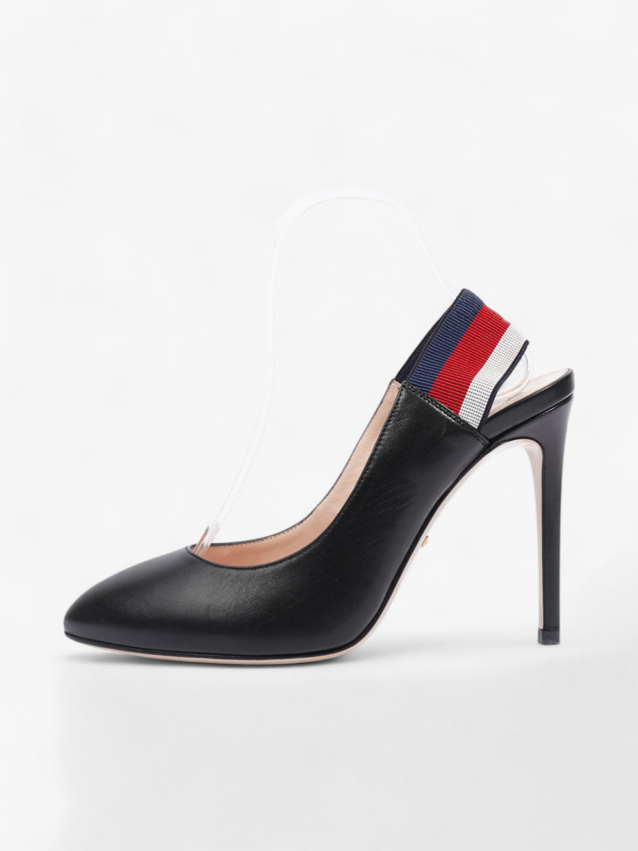 Gucci Slingback Heels 100 Black Leather EU 37.5 UK 4.5 Image 5