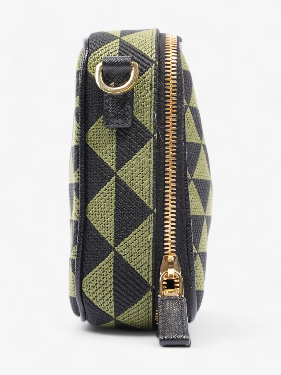 Prada Symbole Triangolo Black / Green Canvas Image 5