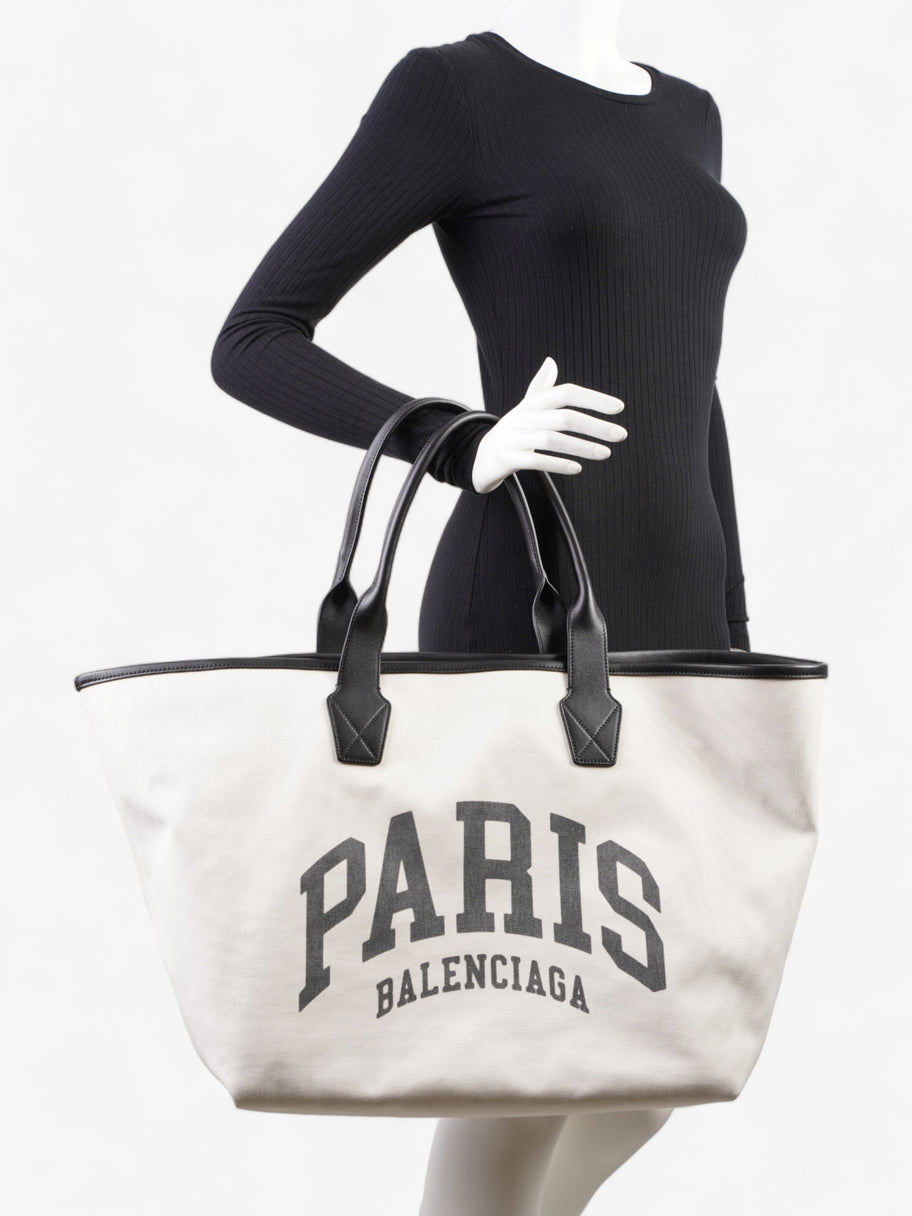 Cities Paris Jumbo Tote Bag Natural Canvas Image 10