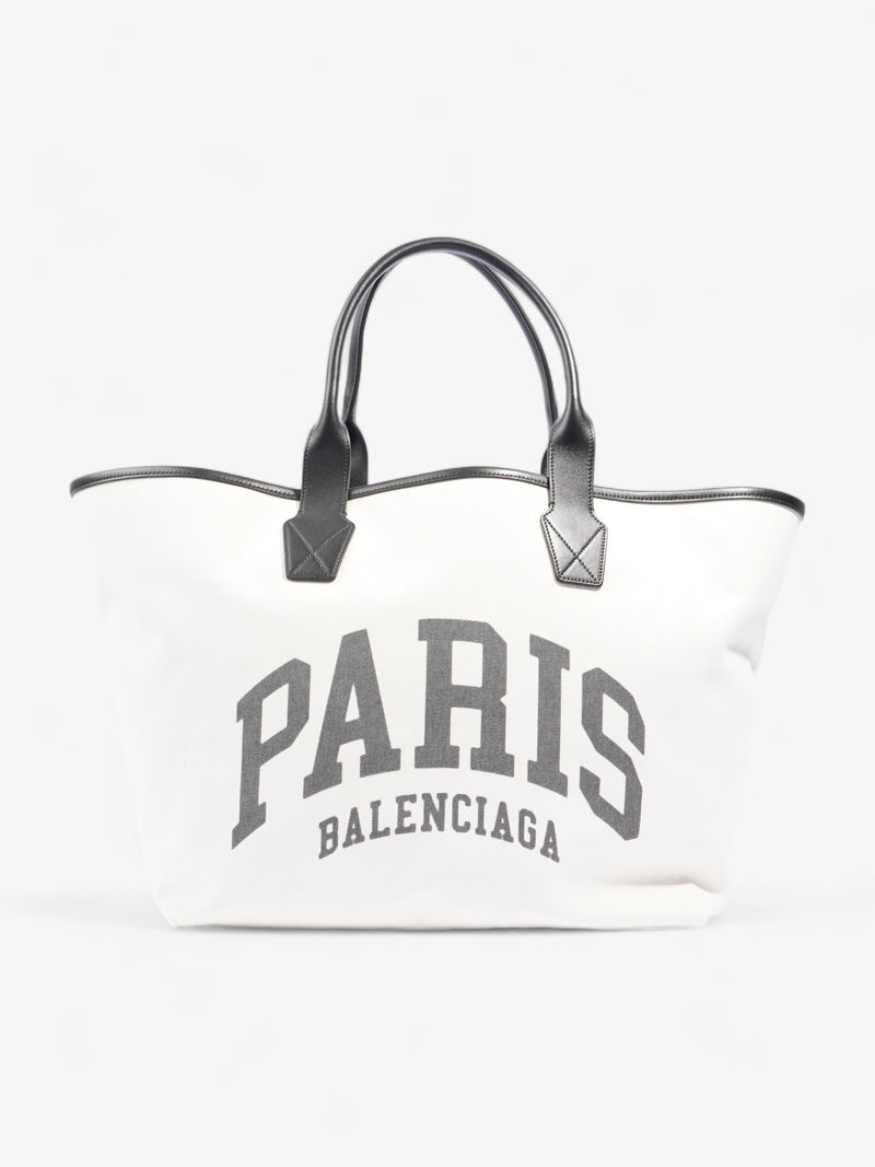  Cities Paris Jumbo Tote Bag Natural Canvas