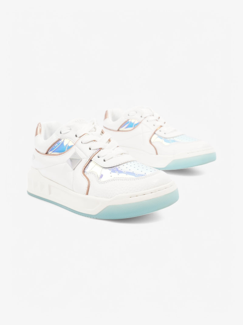  Valentino One Stud Sneakers White  / Iridescent Leather EU 38 UK 5