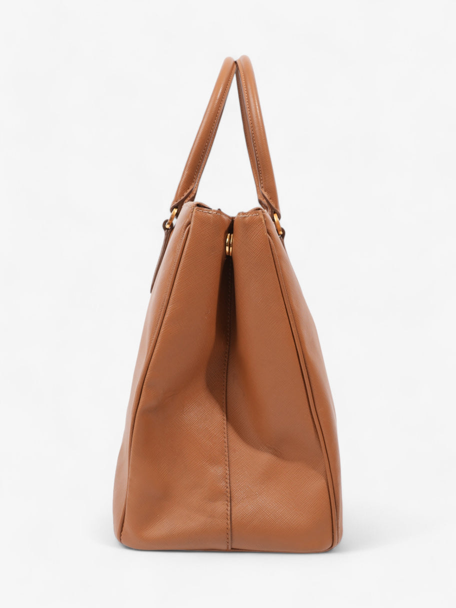 Prada Galleria Double Zip Caramel Brown  Saffiano Leather Image 3