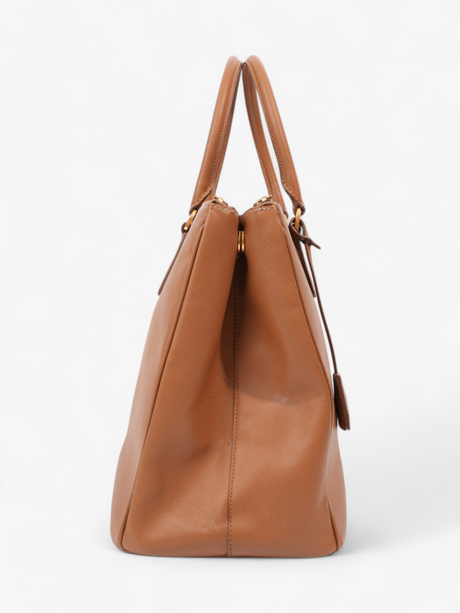 Prada Galleria Double Zip Caramel Brown  Saffiano Leather Image 5