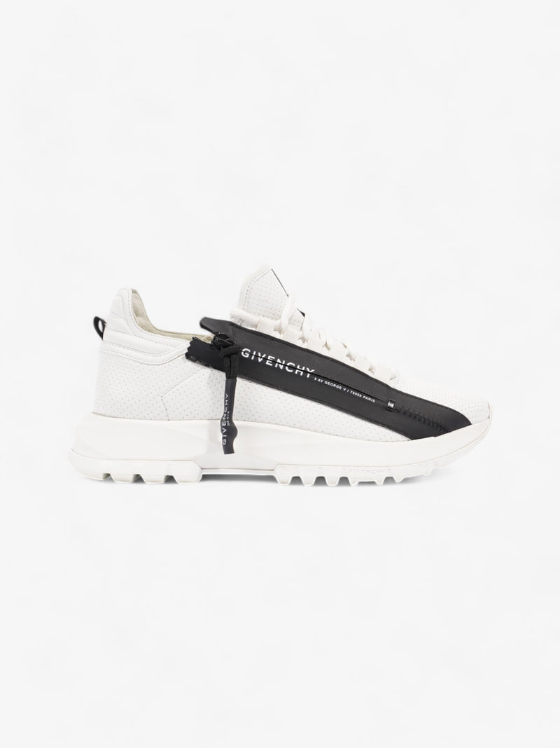  Givenchy Spectre Zip Sneakers White  / Black Leather EU 37 UK 4