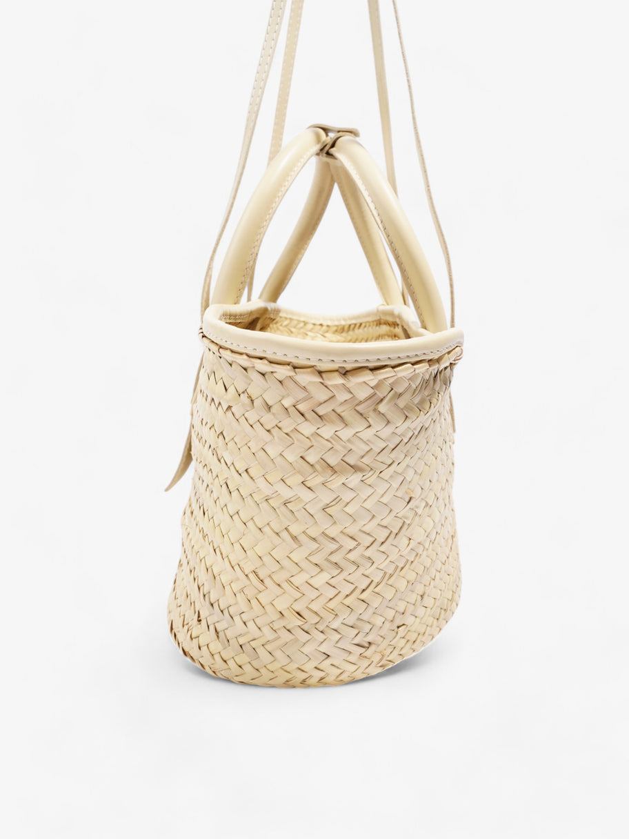 Jacquemus Le Panier Soli Tote Bag Ivory / Natural Palm Leaves Image 3