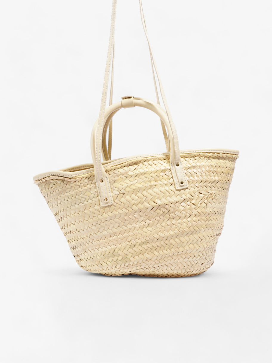 Jacquemus Le Panier Soli Tote Bag Ivory / Natural Palm Leaves Image 4